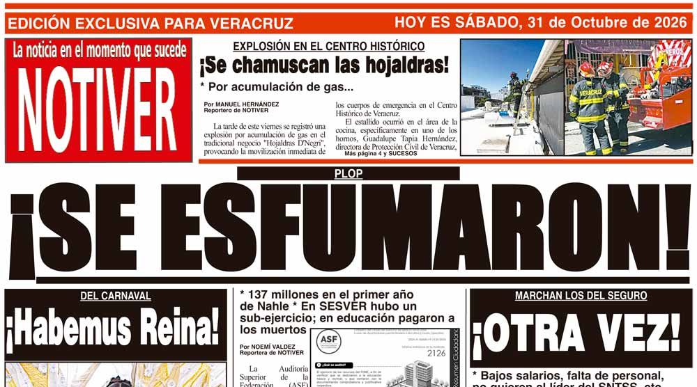 LA PORTADA - SÁBADO 31 DE OCTUBRE 2026