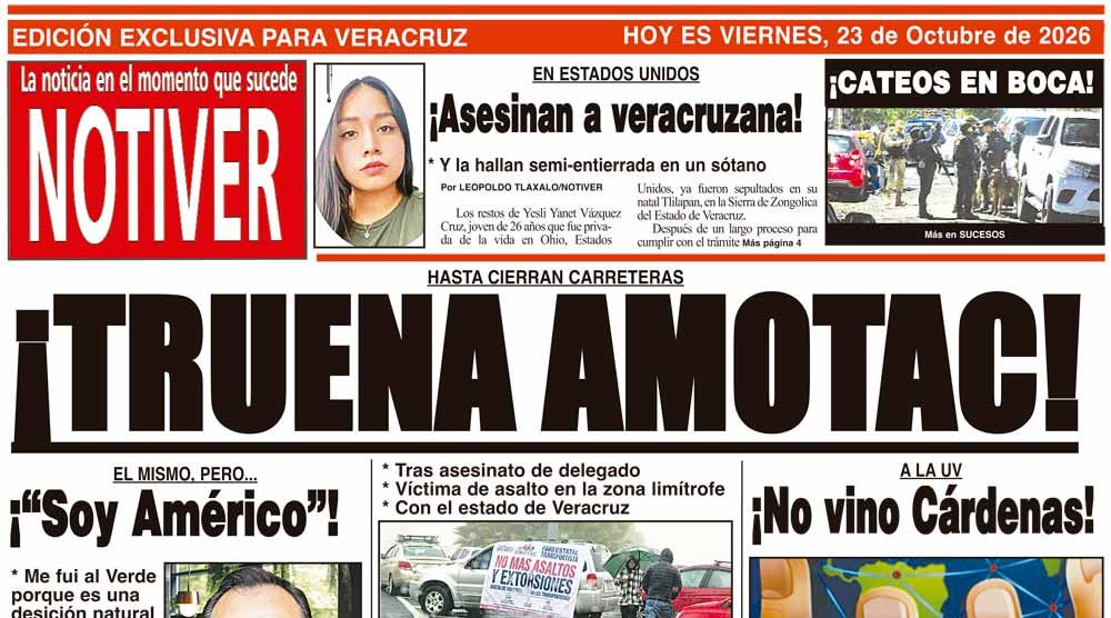 LA PORTADA - VIERNES 23 DE OCTUBRE 2026