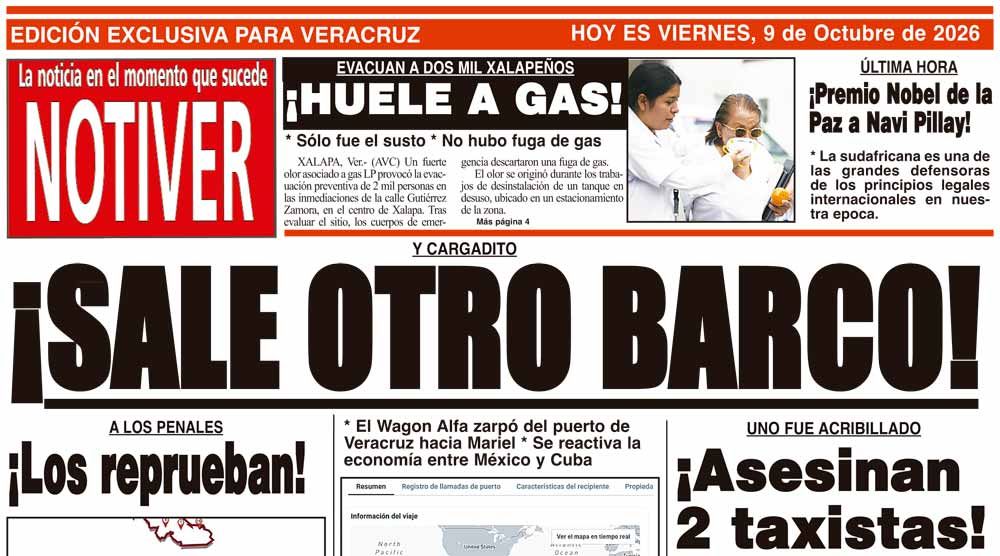 LA PORTADA - VIERNES 9 DE OCTUBRE 2026