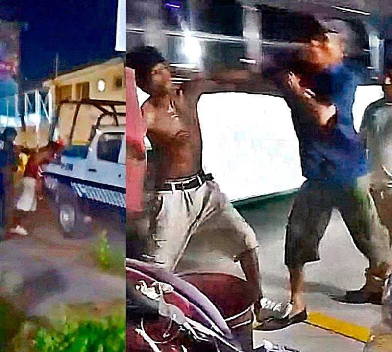 ¡SE AGARRAN A TROMPADAS FRENTE A LA GALLETERA!