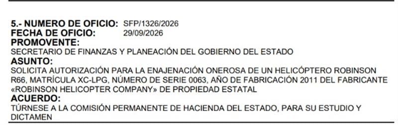 ¡QUIEREN VENDER EL ROBINSON! - HELICÓPTERO DEL GOBIERNO