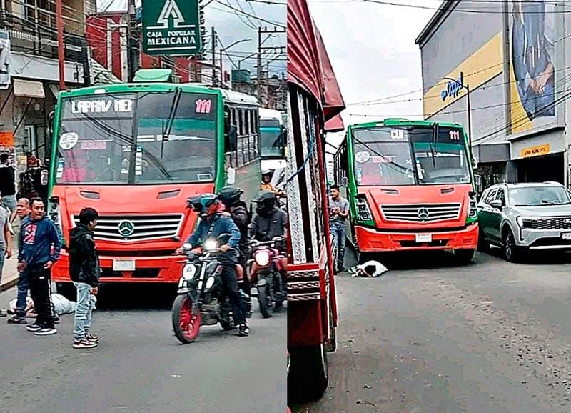 ¡MUERE ABUELITA ARROLLADA POR CAMIÓN DE PASAJEROS!