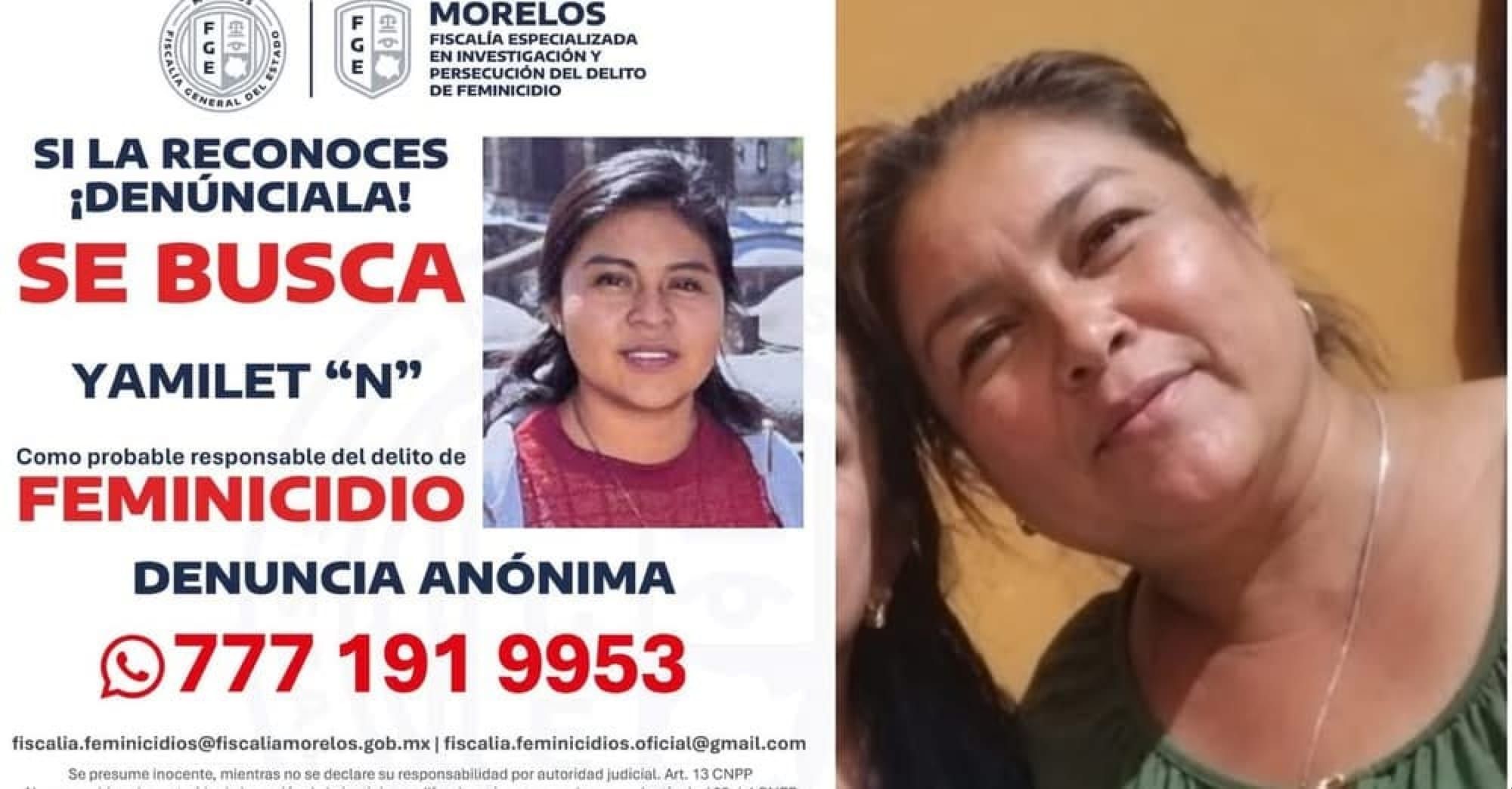 ¡FALLECE MARÍA DE LOS ÁNGELES TRAS SER QUEMADA VIVA EN MORELOS; FGE EMITE FICHA DE BÚSQUEDA CONTRA YAMILET "N"!