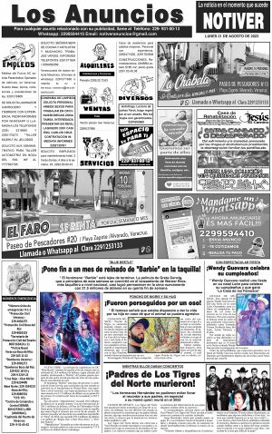 ...LOS ANUNCIOS, AVISOS Y DEMÁS! - LUNES, 21 DE AGOSTO 2023