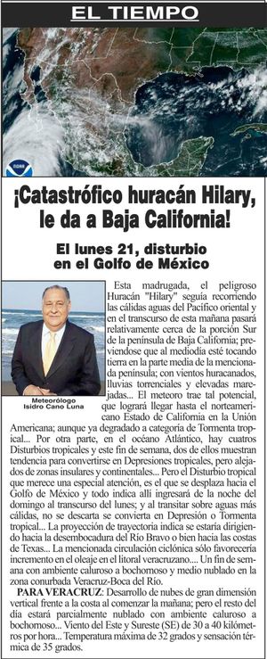 ¡CATASTRÓFICO HURACÁN HILARY, LE DA A BAJA CALIFORNIA!