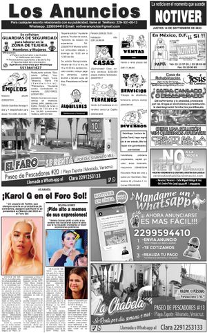 ...LOS ANUNCIOS, AVISOS Y DEMÁS! - JUEVES, 14 DE SEPTIEMBRE 2023