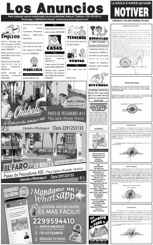 ...LOS ANUNCIOS, AVISOS Y DEMÁS! - VIERNES, 1 DE SEPTIEMBRE 2023