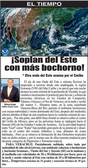 ¡SOPLAN DEL ESTE CON MÁS BOCHORNO!