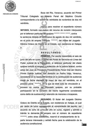 ¡VUELVE A GANAR! -*EL TRIBUNAL COLEGIADO ANULA VINCULACIÓN A PROCESO