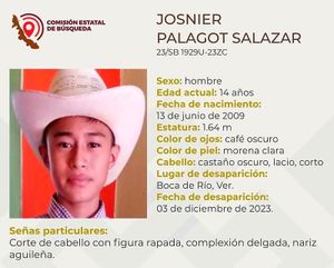 ¡LOCALIZAN SANO Y SALVO A JOSNIER! -ESTABA DESAPARECIDO DESDE EL 3 DE DICIEMBRE
