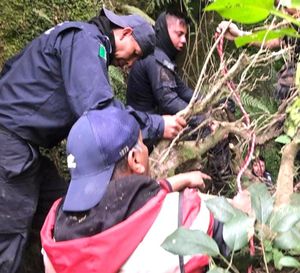 ¡POLICÍA Y NARKIKIRI AL BARRANCO! -*EN LA PERSECUCIÓN SE FUERON A LA MALEZA Y EN EL FORCEJEO AL BARRANCO...