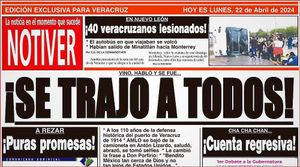 LA PORTADA - LUNES 22 DE ABRIL 2024
