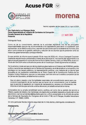 ¡LA DESCOBIJAN! - *PIDE A LA FGR INFORME SOBRE LAS DENUNCIAS DE CASTAGNÉ