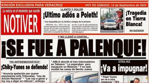 LA PORTADA - SÁBADO 14 DE SEPTIEMBRE 2024