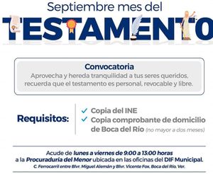 ¡ALISTAN EL MES DEL TESTAMENTO!