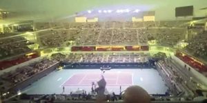 ¡APAGÓN RETRASA ACTIVIDADES DEL ABIERTO MEXICANO DE TENIS!