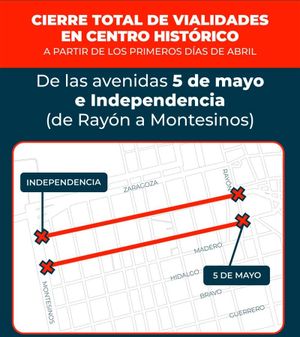 ¡CIERRAN INDEPENDENCIA Y 5 DE MAYO POR OBRAS! - *Trabajos comienzan en abril