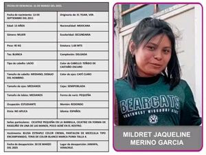 ¡MILDRET DE 13 AÑOS DESAPARECIÓ EN JAMAPA!