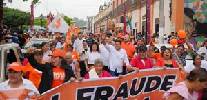 ¡PROTESTAN EN PAPANTLA! - GRITAN FRAUDE DEL OPLE