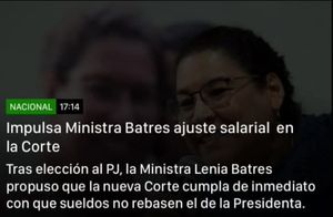 ¡IMPULSA LA MINISTRA BATRES AJUSTE SALARIAL EN LA CORTE!