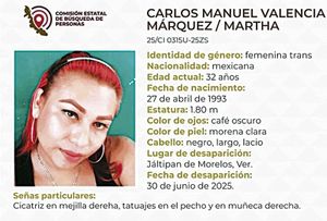 ¡DESAPARECE OTRA MUJER TRANSEXUAL!
