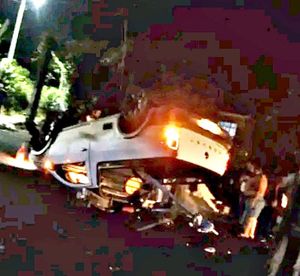 ¡DOS LESIONADOS EN 2 CAMIONETAS VOLCADAS!