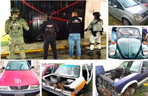 ¡RECUPERAN CINCO VEHÍCULOS ROBADOS EN UN CATEO EN LA PERLA!