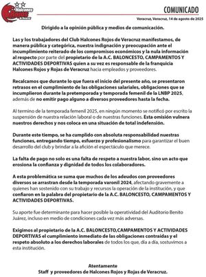¡EN LOS HALCONES ROJOS ¡TRUENAN! - *Abandono y grave crisis económica, trabajadores levantan la voz
