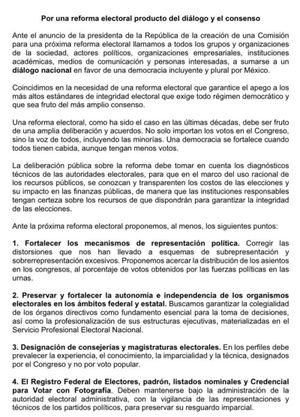 ¡QUE LE ENTREN TODOS! - *Piden Reforma Electoral por consenso