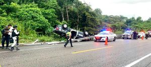 ¡VOLCÓ PATRULLA DE LA SSP EN LAS CHOAPAS!