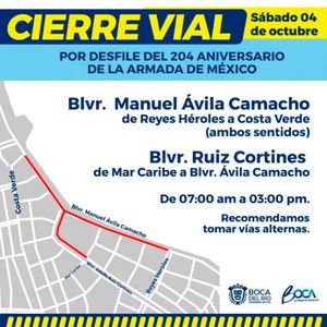 ¡HASTA BOCA DEL RÍO CIERRE VIAL! - POR DESFILE DE LA ARMADA