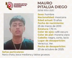 ¡DESAPARECIÓ MAURO PITALÚA DE 15 AÑOS!