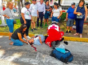 ¡ABUELITO LESIONADO EN MOTOCICLETAZO!