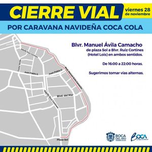 ¡CIERRA VIAL EN BOCA DEL RÍO! - *Por la Caravana Navideña