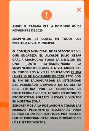 ¡NO HAY CLASES EN ÁNGEL R. CABADA!