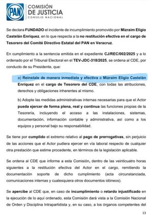 ¡TIRA MIZRAIN A HERMIDA! - *Enroques en la Tesorería del PAN estatal