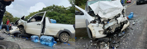 ¡CARRETERAZO MORTAL! - UN MUERTO Y 4 HERIDOS DEJO CHOQUE DE DOS CAMIONETAS EN SANTIAGO TUXTLA