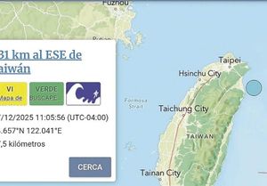¡TERREMOTO DE MAGNITUD 7.0 SACUDE EL NORESTE DE TAIWÁN!