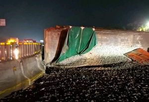 ¡VOLCÓ “MONSTRUO” EN LA AUTOPISTA!