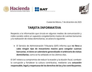 ¡NO CONGELARÁ CUENTAS! - ACLARA EL SAT