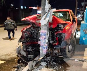 ¡SE LE ATRAVESÓ POSTE DE LA CFE EN LAS AMAPOLAS!