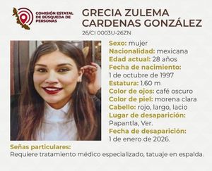 ¡DESAPARECIÓ LA JOVEN GRECIA ZULEMA EN PAPANTLA!