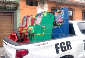 ¡ASEGURA LA FGR 30 MÁQUINAS TRAGAMONEDAS EN OPERATIVO EN XALAPA!