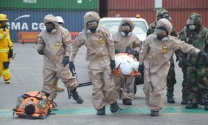 ¡SIMULACRO POR DERRAME TÓXICO! - PARTICIPARON ELEMENTOS DE LA MARINA EN EL RECINTO PORTUARIO