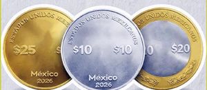 ¡ACUÑARÁN TRES MONEDAS DEL MUNDIAL DE FUTBOL 2026!