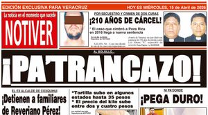 LA PORTADA - MIÉRCOLES 15 DE ABRIL 2026