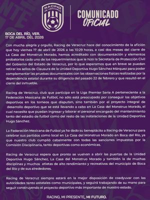 ¡A PUNTO DE REGRESAR A LA “HUGO SÁNCHEZ”!