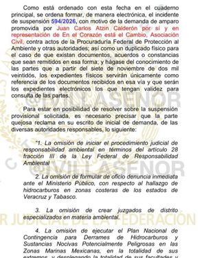 ¡QUE FRENEN ECOCIDIO! - ORDENA JUEZ FEDERAL