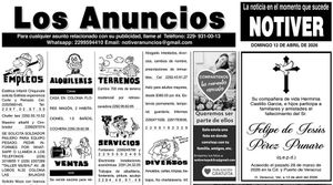 ...LOS ANUNCIOS, AVISOS Y DEMÁS! - DOMINGO, 12 DE ABRIL 2026