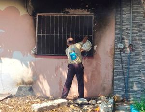 ¡SE QUEMA VIVIENDA ABANDONADA EN LA POCITOS Y RIVERA!